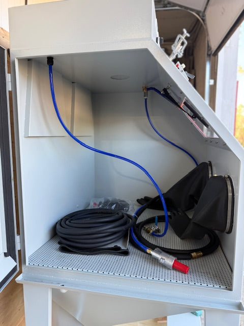 AquaCleaner Vapor Blasting Cabinet OPEN Loop Model 3236 – Wet Blast Machine for Metal Restoration